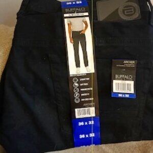 Buffalo David Bitton Slim Stretch Archer Black Denim Men's Jeans Sz 36 x 30 NWT